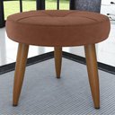 Ver imagem 1 de Puff Decorativa Redondo Marici Veludo Ferrugem