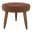 Ver imagem 3 de Puff Decorativa Redondo Marici Veludo Ferrugem
