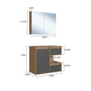 Ver imagem 3 de Gabinete de Banheiro Suspenso 80cm com Espelheira sem Cuba Sofia