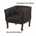 Ver imagem 3 de Poltrona Decorativa Noah Couro Marrom Fosco