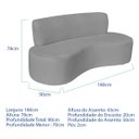 Ver imagem 3 de Kit Sofá Curvo Amsterdã 180cm e Poltrona Luiza Max Bouclé