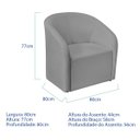 Ver imagem 5 de Kit Sofá Curvo Amsterdã 180cm e Poltrona Luiza Max Bouclé