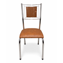 Ver imagem 3 de Mesa de Jantar 4 Cadeira Cromadas Tampo Vidro Estilo Moderno:Caramelo 231/421