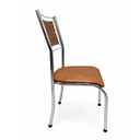 Ver imagem 2 de Mesa de Jantar 4 Cadeira Cromadas Tampo Vidro Estilo Moderno:Caramelo 231/421