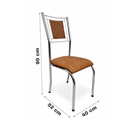 Ver imagem 6 de Mesa de Jantar 4 Cadeira Cromadas Tampo Vidro Estilo Moderno:Caramelo 231/421
