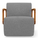 Ver imagem 5 de Kit 02 Poltronas Decorativas Orgânica Living Kavya Bouclê Cinza - Abmaza