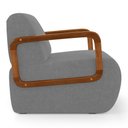 Ver imagem 6 de Kit 02 Poltronas Decorativas Orgânica Living Kavya Bouclê Cinza - Abmaza