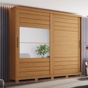 Ver imagem 7 de Guarda-Roupas Casal com Espelho 100% MDF Cayman Marrom/Cinamomo
