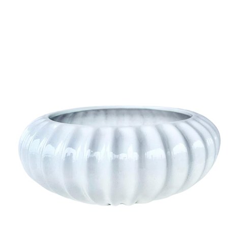 Decoração vaso centro de mesa ikebana médio luxo cor branca