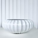 Ver imagem 3 de Decoração vaso centro de mesa ikebana médio luxo cor branca