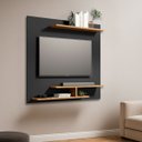 Ver imagem 1 de Painel para Tvs de até 32" Osiris Compacto com 3 Prateleiras:preto