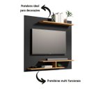 Ver imagem 3 de Painel para Tvs de até 32" Osiris Compacto com 3 Prateleiras:preto