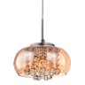 Lustre Luminaria Pendente Cristal 21cm Ambar e Lâmpada Led Âmbar 110v-220v - 8