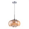 Lustre Luminaria Pendente Cristal 21cm Ambar e Lâmpada Led Âmbar 110v-220v - 1
