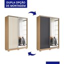 Ver imagem 4 de Guarda Roupa Frizatto 2 Portas Deslizantes Flex Freijó/off White com Espelho - Móveis Albatroz