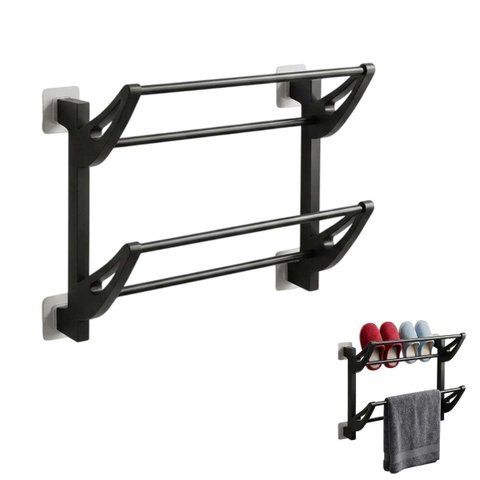 Suporte Organizador Sapato Toalha Parede Ventosa Banheiro Prateleira Closet Quarto Lavanderia Sala e