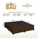 Ver imagem 2 de Cama Box com Baú Queen Bipartido Tecido Sintético Marrom 158cm Royal Sleep