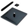Ducha Chuveiro Teto Inox 20x20 Preto Fosco Suporte Quadrado Piscina Banheiro Area Externa Banheira - 4