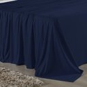 Ver imagem 2 de Jogo de Cama Casal Viúva Nobre 4 Peças Malha 100% Algodão - Azul-marinho / Branco
