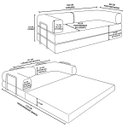 Ver imagem 6 de Sofá Cama Colchão Casal Compactair Confortável Sala Balaqui - Cinza Claro