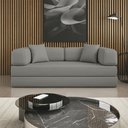 Ver imagem 4 de Sofá Cama Colchão Casal Compactair Confortável Sala Balaqui - Cinza Claro