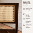 Ver imagem 7 de Banqueta Alta para Balcão Estofada com Encosto Madeira Imbuia Bruna