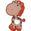 Ver imagem 1 de Mordedor Girafa Funny para Bebê de Silicone 7,03x6,55x0,83cm Marrom