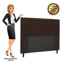 Ver imagem 5 de Cabeceira Cama Box Queen Luna 160 cm Corino Marrom Quarto - D’Rossi