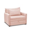 Ver imagem 1 de Poltrona Cama Retrátil Solteiro com Rodízio Cloe Bouclê Rosê E03 - D’Rossi