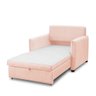 Poltrona Cama Retrátil Solteiro com Rodízio Cloe Bouclê Rosê E03 - D'rossi - 7