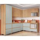 Ver imagem 1 de Cozinha Modulada Completa Rainha Gourmet 9 Peças (4aéreos+4balcões+1paneleiro) C9p34 Nature/verde