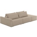 Ver imagem 1 de Sofá Ilha Modular para Sala 252cm com Puff Dublin K01 Linho Bege - Lyam Decor