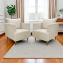 Ver imagem 1 de Kit 2 Poltronas Decorativa para Sala Recepção Escritório Consultório Reforçada Eliza Tecido Suede