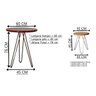 Mesa Bistrô Baixa Bar Cozinha Industial Retro Branco Perolado Com 2 Banquetas 45 Cm - 4