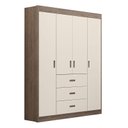 Ver imagem 1 de Guarda Roupa Infantil Lívia 4 Portas Carvalho Off White - Canaã
