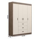 Ver imagem 2 de Guarda Roupa Infantil Lívia 4 Portas Carvalho Off White - Canaã