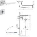 Ver imagem 2 de Fechadura Banheiro Chevron 5098508/55 - Cromado Escovado Arouca