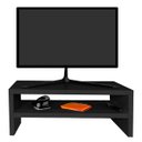 Ver imagem 1 de Suporte para Monitor Madeira 40cm Duplo Notebook Pc Gamer Tv Iara Preto