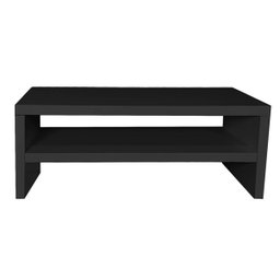 Suporte para Monitor Madeira 40cm Duplo Notebook Pc Gamer Tv Iara Preto - 2