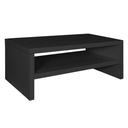 Suporte para Monitor Madeira 40cm Duplo Notebook Pc Gamer Tv Iara Preto - 3