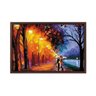 Quadro com Moldura Enamorados MADEIRA ESCURA - Grande - 2