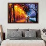 Quadro com Moldura Enamorados MADEIRA ESCURA - Grande - 1