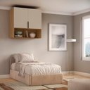 Ver imagem 1 de Armário Aéreo Modulado para Quarto 2 Portas 100cm 100% MDF Clean Altezza