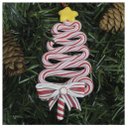 Ver imagem 1 de Kit 6 Enfeite Pendente Para Árvore De Natal Pinheirinho Rosa 13,5cm