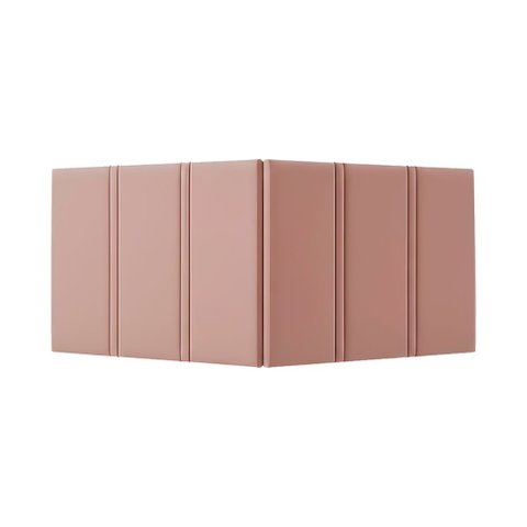 Cabeceira Box Casal Duana Painel Estofado Dobrável para Quarto Fixação Parede - Rosa