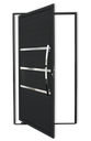 Ver imagem 1 de Porta Pivotante Alumínio Lambril Evolution c/Puxador D.Preto 120 Brimak