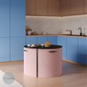 Ver imagem 2 de Conj. Compacto Sala de Jantar Pixel - Mesa Redonda C/ 4 Cadeiras Estofadas