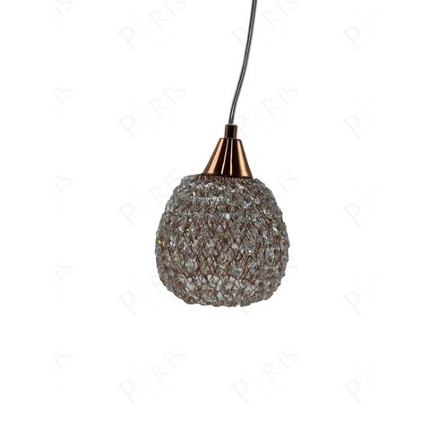 Pendente Cristais Ouro Rose 17cm 1g9 Pe-031/1 Mais Luz