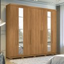 Ver imagem 4 de Guarda Roupa Casal Master New 8 Portas e 4 Gavetas com Espelho e Pés Cinamomo - Santos Andirá