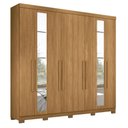 Ver imagem 1 de Guarda Roupa Casal Master New 8 Portas e 4 Gavetas com Espelho e Pés Cinamomo - Santos Andirá